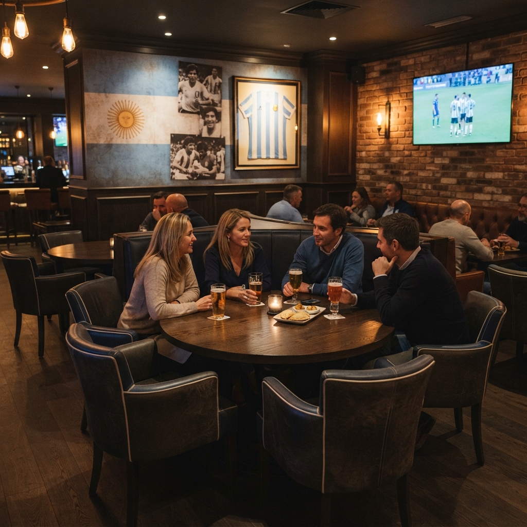 Comfortable table seating inside the lounge